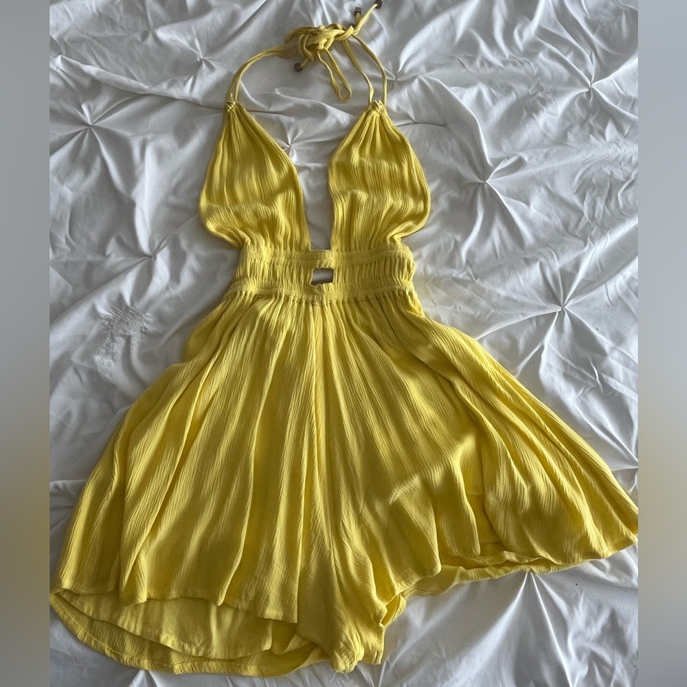 Yellow Halter romper
